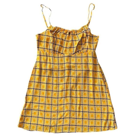 Faithfull The Brand Audrina Orange & Purple Crepe Mini Dress NWT Size 12 Large - Picture 3 of 7